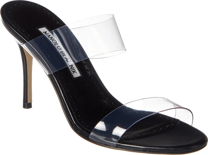 Manolo Blahnik Scotto 90 Pvc & Leather Sandal