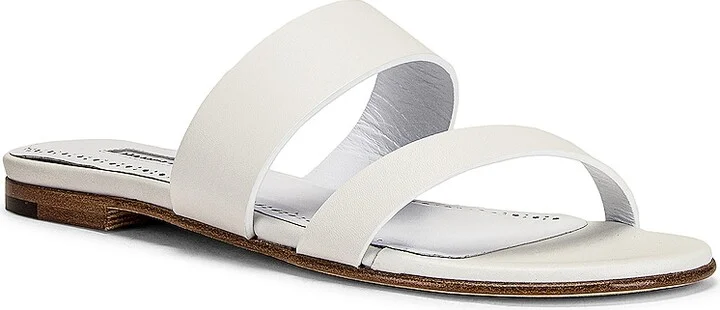 Manolo Blahnik Serrato Sandal in White - Image 2