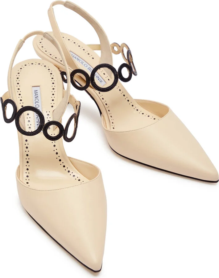Manolo Blahnik Sidi 70 Leather Sandals - Image 3