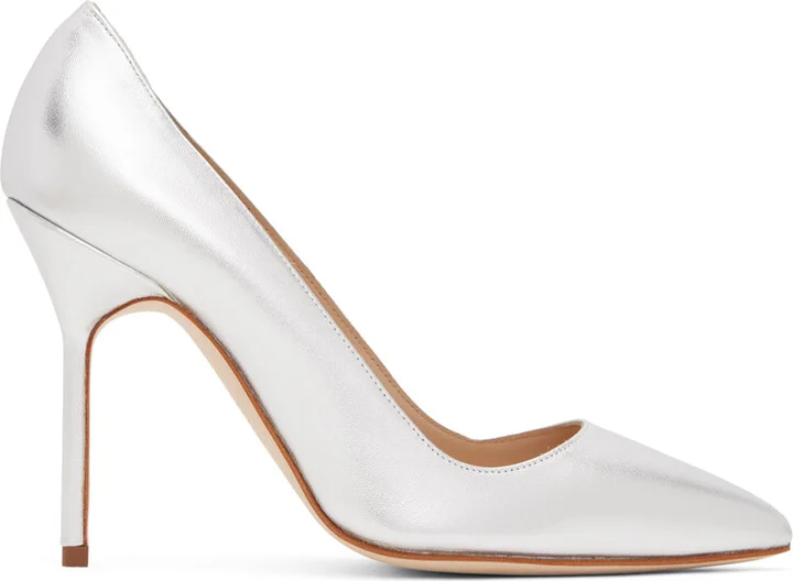 Manolo Blahnik Silver BB Heels