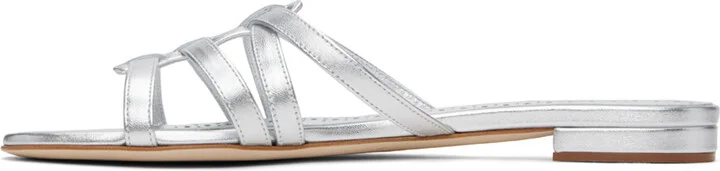 Manolo Blahnik Silver Riran Sandals - Image 3