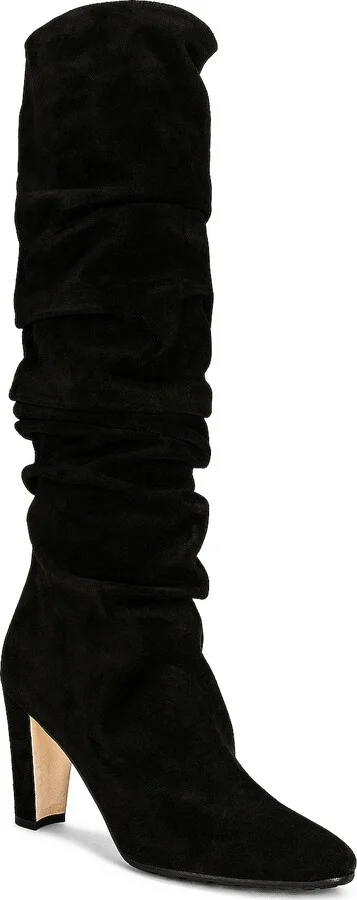 Manolo Blahnik Suede Calassohi 90 Boot in Black - Image 2