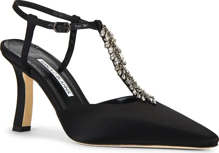 Manolo Blahnik Sufik 90 Pump in Black - Image 2