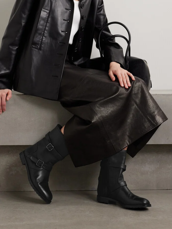 Manolo Blahnik - Sulaltra Buckled Leather Ankle Boots - Black - Image 2