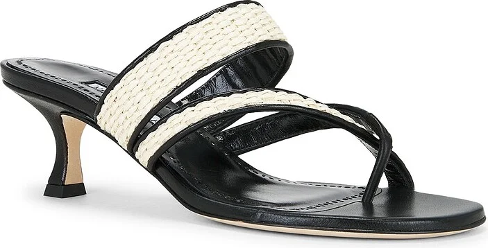 Manolo Blahnik Susa 50 Sandal in Cream - Image 2