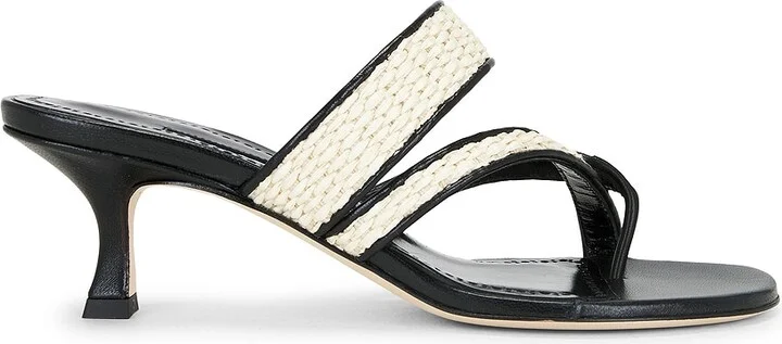 Manolo Blahnik Susa 50 Sandal in Cream