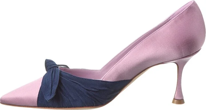 Manolo Blahnik Terka 70 Satin Pump - Image 2