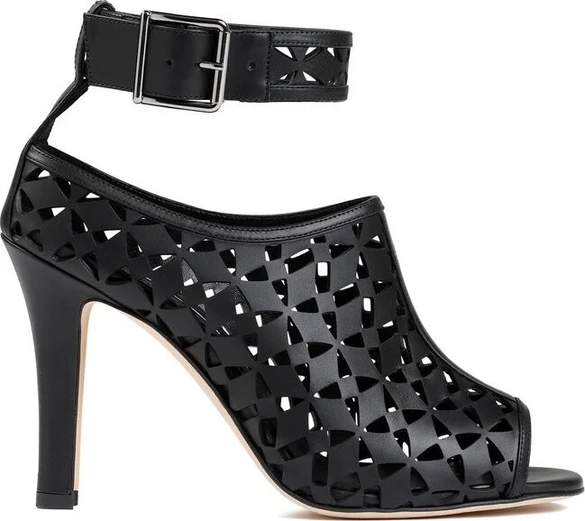 Manolo Blahnik Tingah Laser-Cut Open Toe Sandals