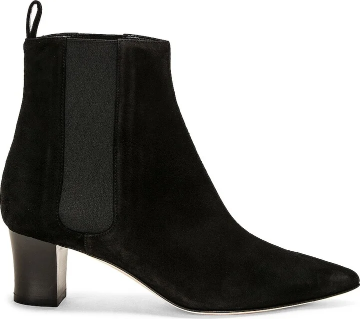Manolo Blahnik Tiraba 50 Suede Boot in Black