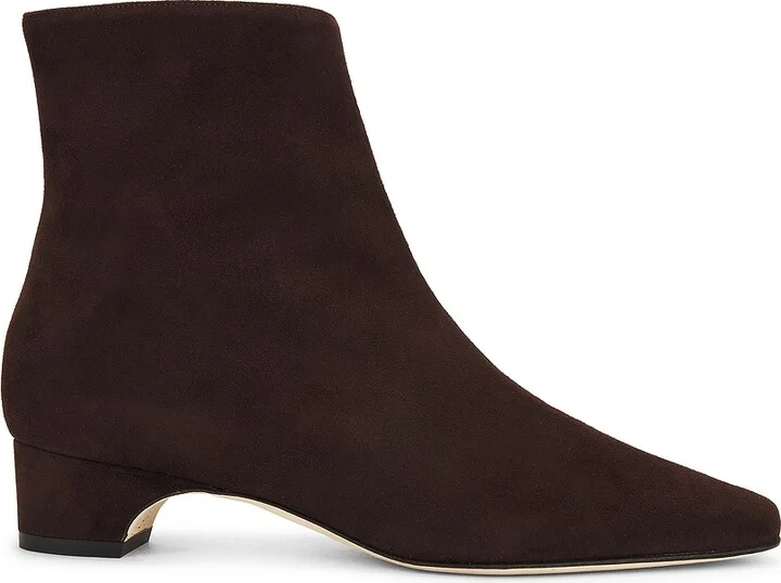 Manolo Blahnik Tolarc Suede Boot in Brown
