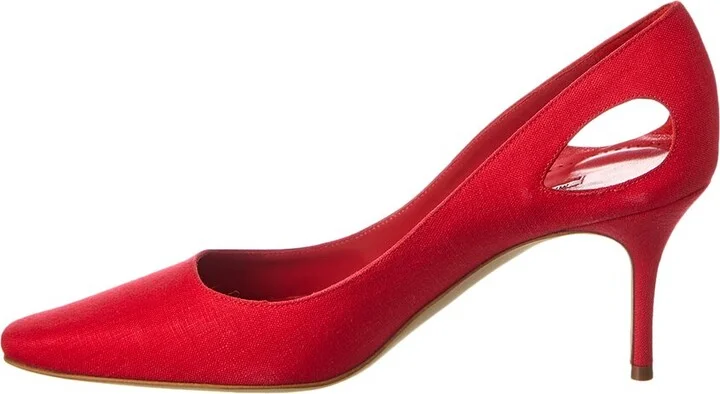 Manolo Blahnik Toplaca 70 Linen Pump - Image 2
