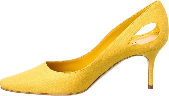 Manolo Blahnik Toplaca 70 Linen Pump - Image 2