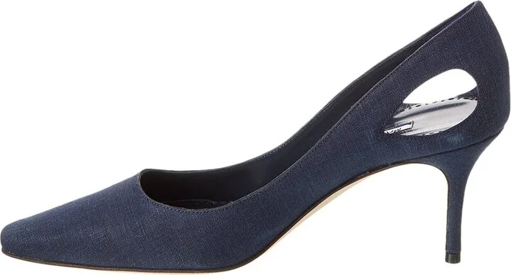 Manolo Blahnik Toplaca 70 Linen Pump - Image 2