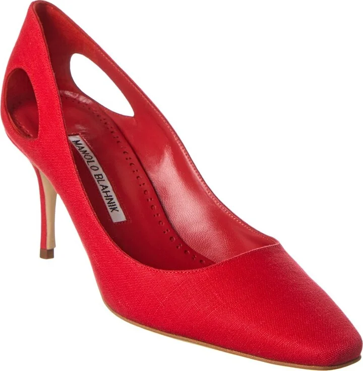 Manolo Blahnik Toplaca 70 Linen Pump