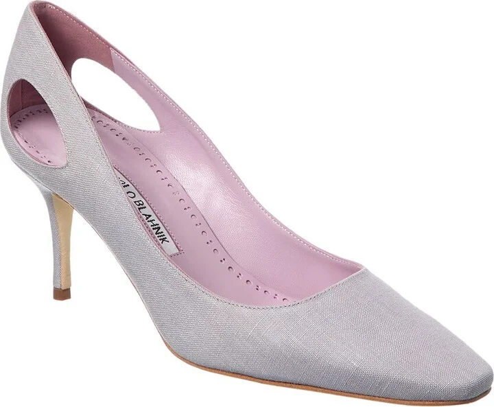 Manolo Blahnik Toplaca 70 Linen Pump