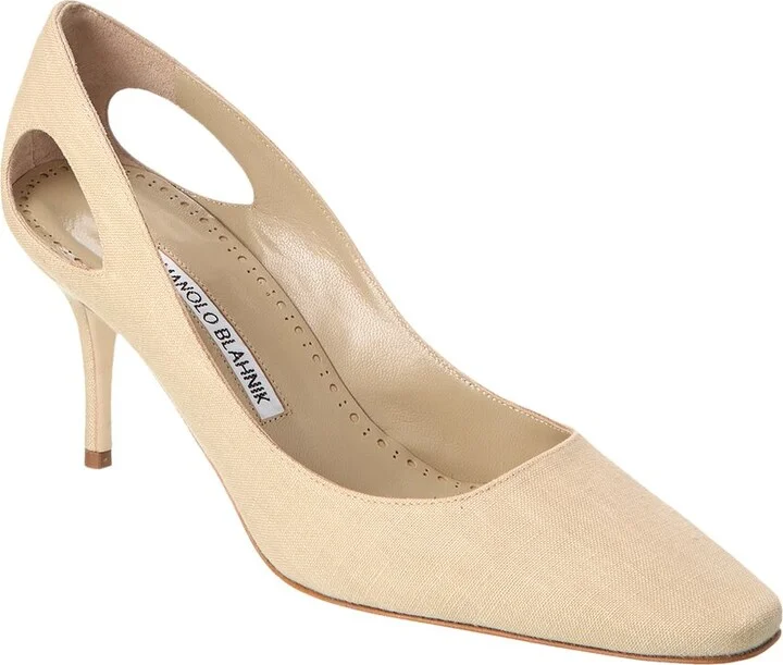 Manolo Blahnik Toplaca 70 Linen Pump