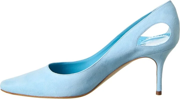 Manolo Blahnik Toplaca 70 Suede Pump - Image 2