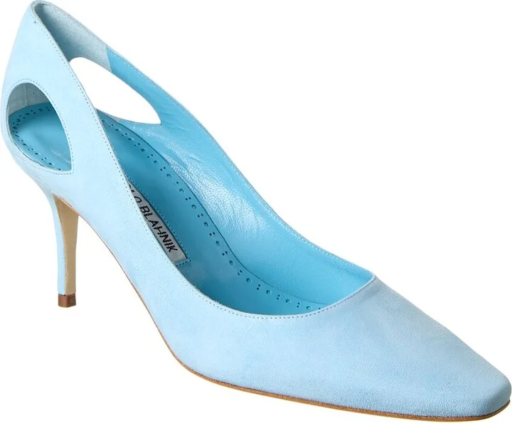 Manolo Blahnik Toplaca 70 Suede Pump