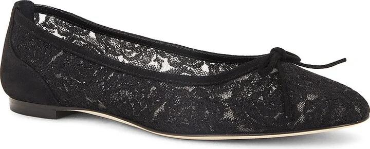 Manolo Blahnik Verizzo 10 Lace Flat in Black - Image 2