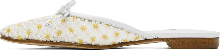 Manolo Blahnik White Ballermiu Mules - Image 3