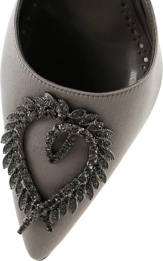 Manolo Blahnik Women's Antiphona Slingback Pumps Satin 90 - Image 5