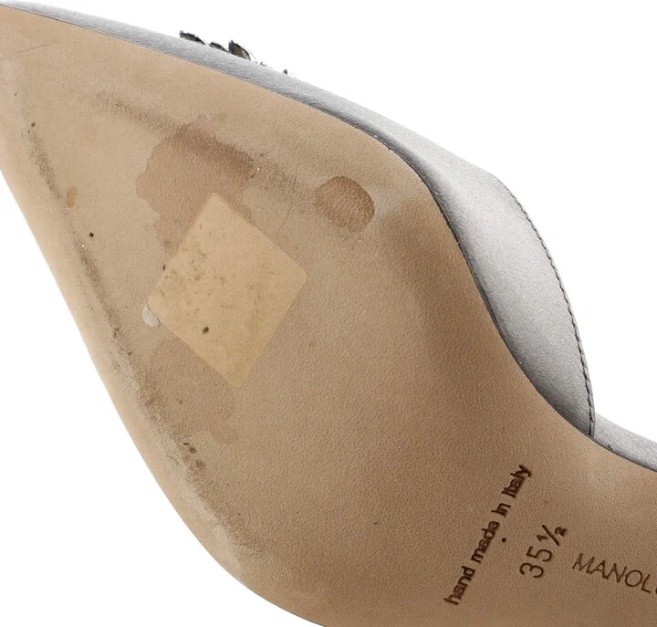 Manolo Blahnik Women's Antiphona Slingback Pumps Satin 90 - Image 6