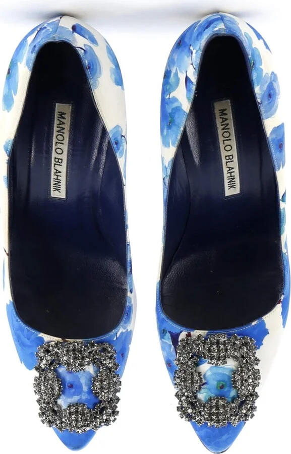 Manolo Blahnik Women's Hangisi Pumps Satin 105 - Image 2