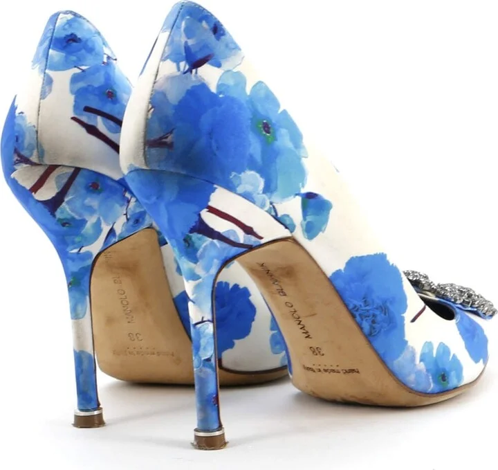 Manolo Blahnik Women's Hangisi Pumps Satin 105 - Image 3