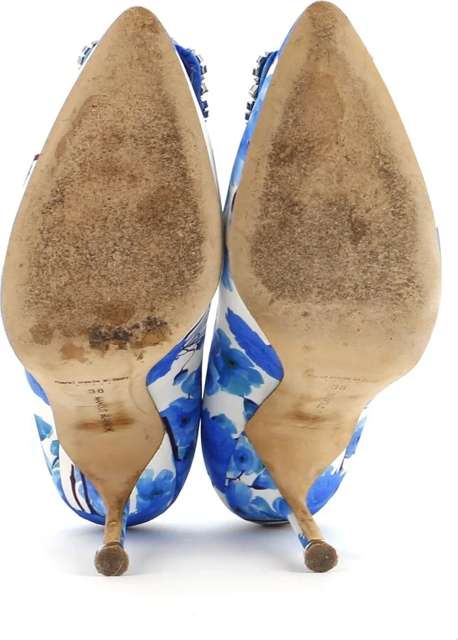 Manolo Blahnik Women's Hangisi Pumps Satin 105 - Image 4