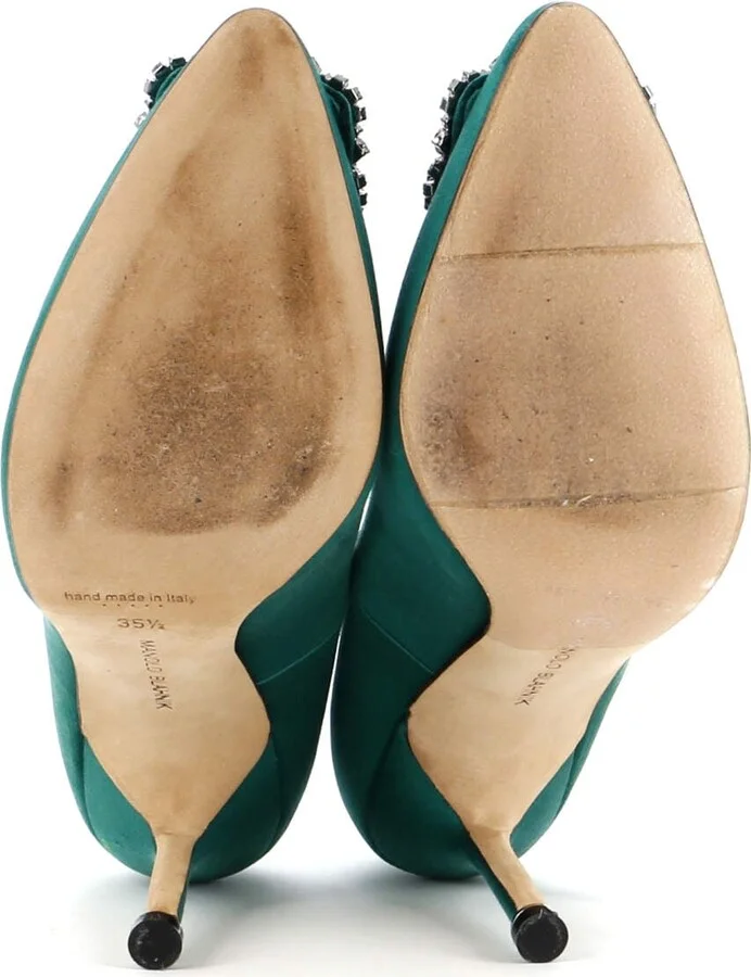 Manolo Blahnik Women's Hangisi Pumps Satin 105 - Image 4