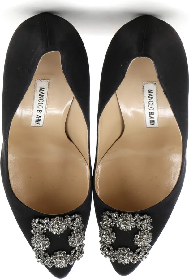 Manolo Blahnik Women's Hangisi Pumps Satin 105 - Image 2