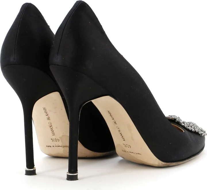 Manolo Blahnik Women's Hangisi Pumps Satin 105 - Image 3