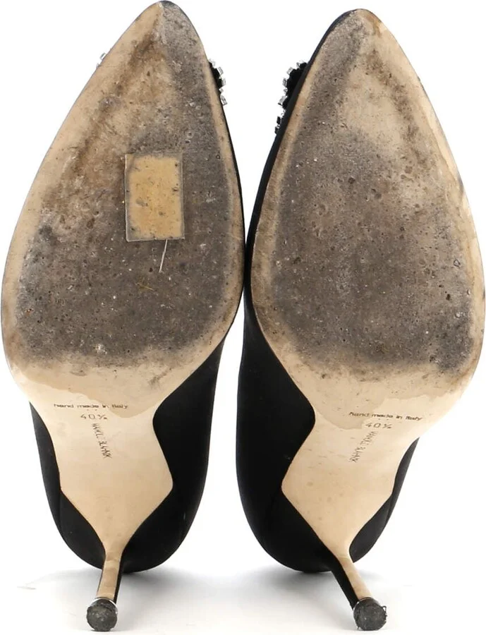 Manolo Blahnik Women's Hangisi Pumps Satin 105 - Image 4