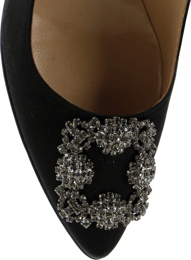 Manolo Blahnik Women's Hangisi Pumps Satin 105 - Image 6