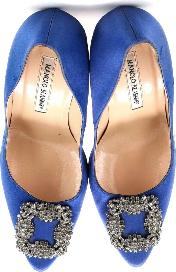 Manolo Blahnik Women's Hangisi Pumps Satin 105 - Image 2