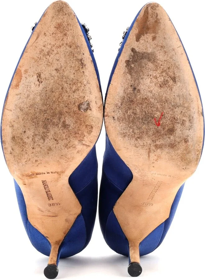 Manolo Blahnik Women's Hangisi Pumps Satin 105 - Image 4