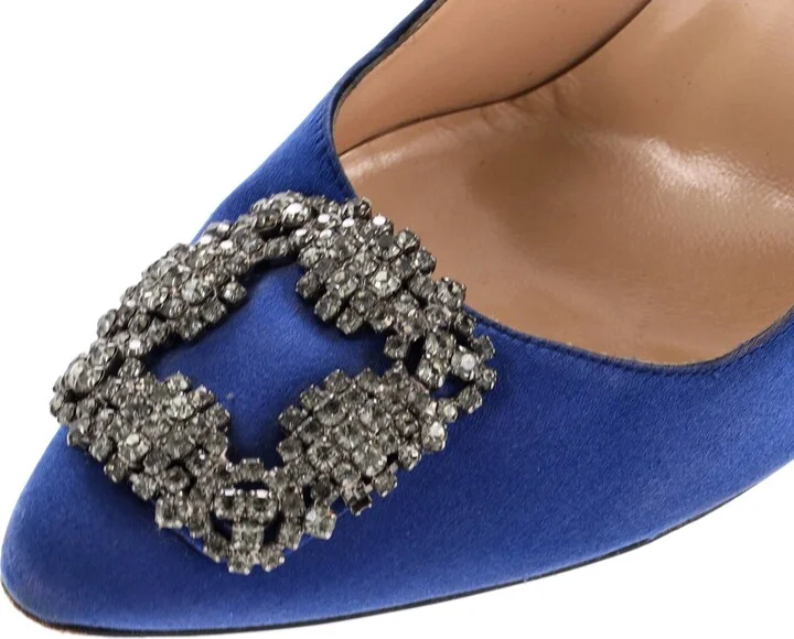 Manolo Blahnik Women's Hangisi Pumps Satin 105 - Image 5