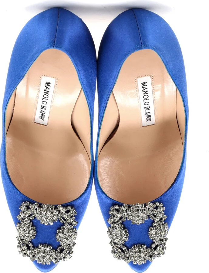 Manolo Blahnik Women's Hangisi Pumps Satin 105 - Image 2