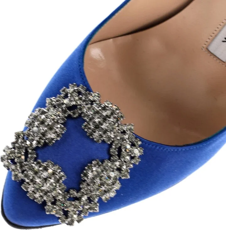 Manolo Blahnik Women's Hangisi Pumps Satin 105 - Image 5