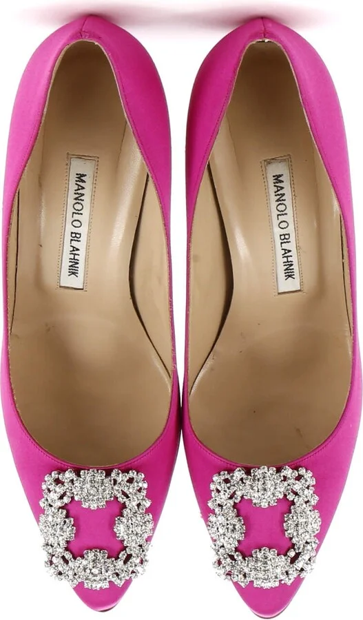 Manolo Blahnik Women's Hangisi Pumps Satin 70 - Image 2