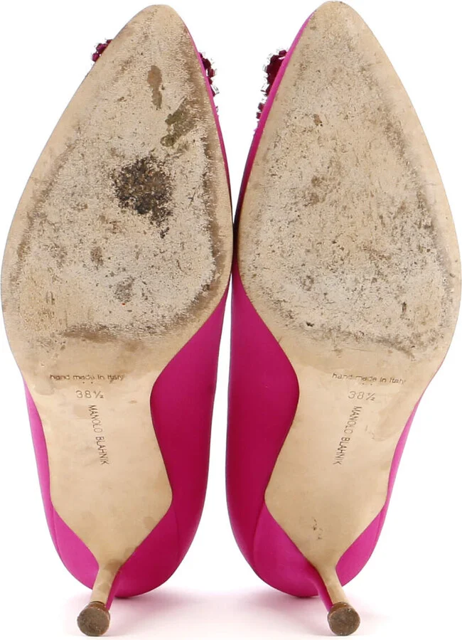 Manolo Blahnik Women's Hangisi Pumps Satin 70 - Image 4