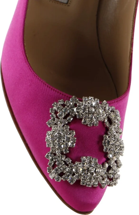 Manolo Blahnik Women's Hangisi Pumps Satin 70 - Image 5