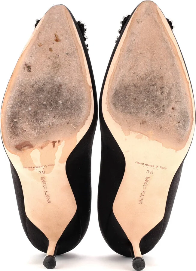Manolo Blahnik Women's Hangisi Pumps Satin 70 - Image 4