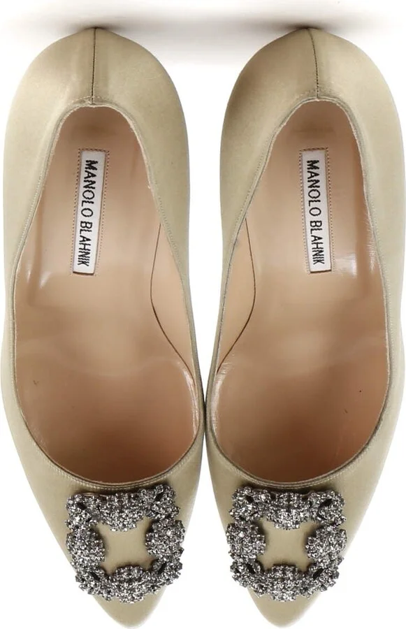 Manolo Blahnik Women's Hangisi Pumps Satin 90 - Image 2