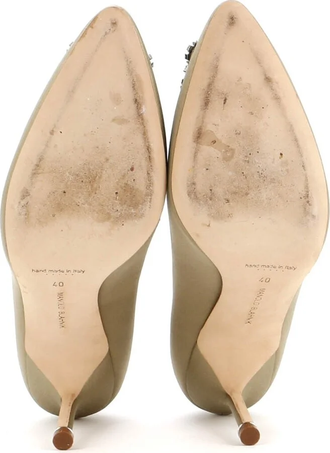 Manolo Blahnik Women's Hangisi Pumps Satin 90 - Image 4