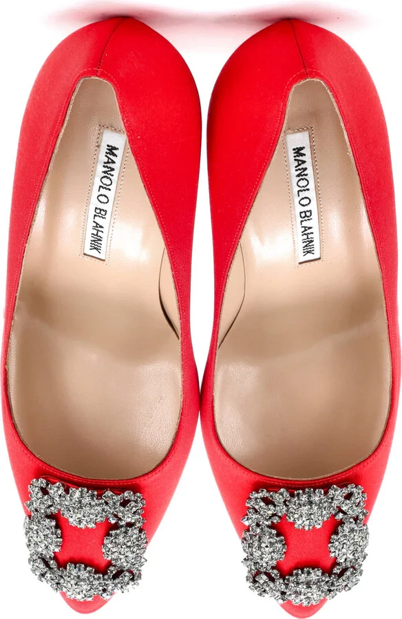 Manolo Blahnik Women's Hangisi Pumps Satin 90 - Image 2