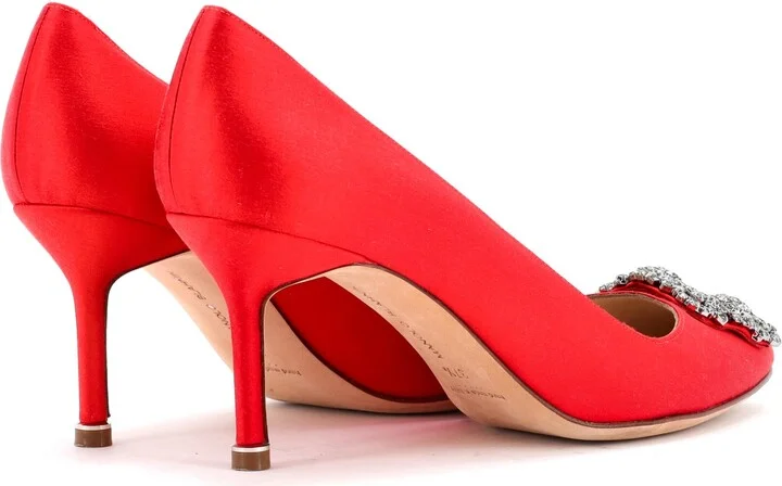 Manolo Blahnik Women's Hangisi Pumps Satin 90 - Image 3