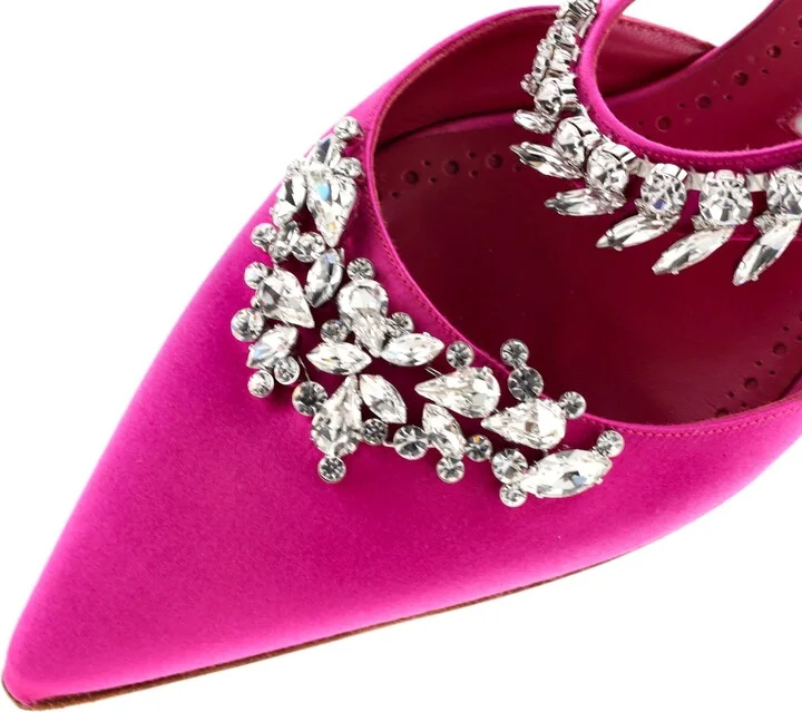 Manolo Blahnik Women's Lurum Flat Mules Satin - Image 5