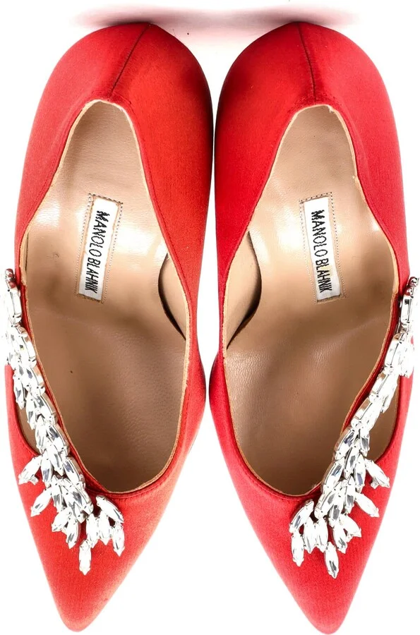 Manolo Blahnik Women's Nadira Pumps Satin 90 - Image 2