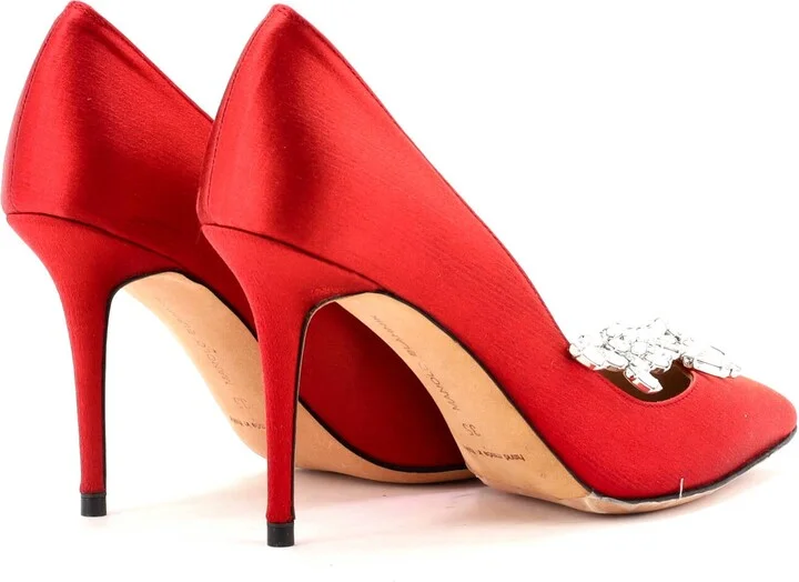Manolo Blahnik Women's Nadira Pumps Satin 90 - Image 3
